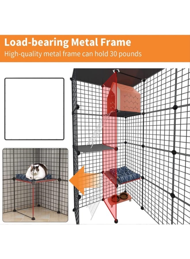 M.A&F's 3 Tier Cat Cage Indoor DIY Pet Playpen Detachable Metal Small Animal Cage Wire Ferret Cage Indoor Cat Kennels for Kitten Puppy Bunny - Image 4